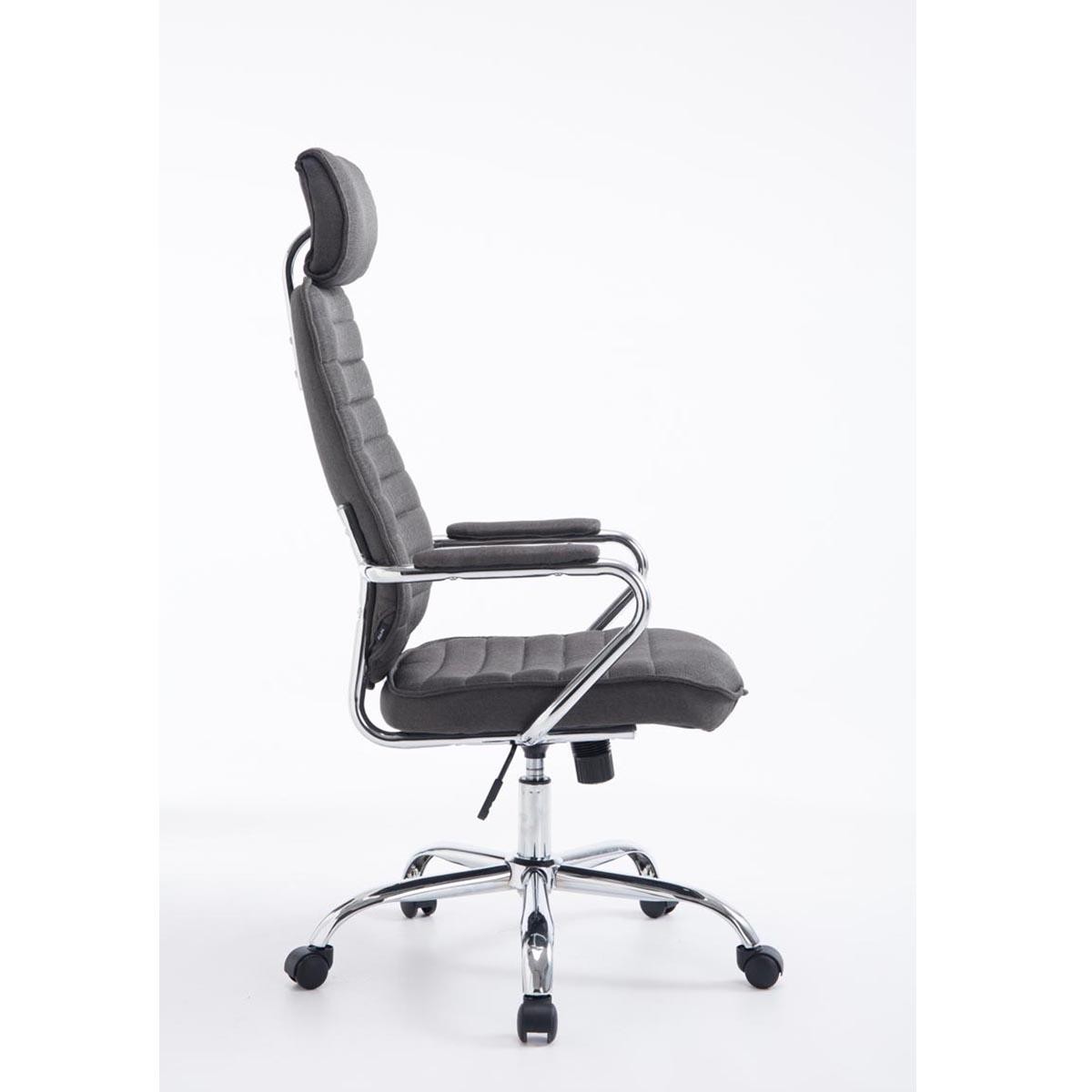 Sillón Ejecutivo RENO TELA, Estructura Metálica, Gran respaldo, En Color Negro