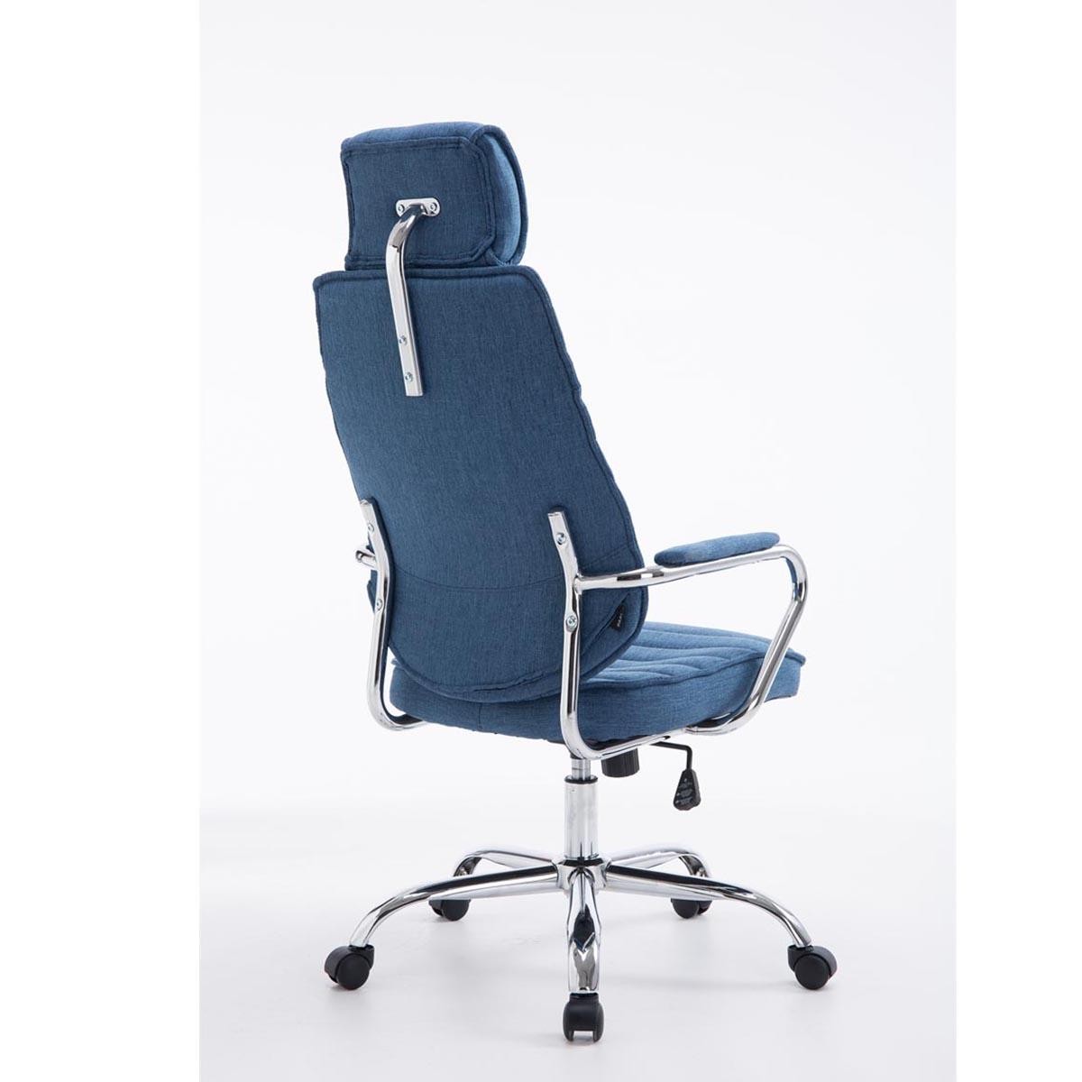 Sillón Ejecutivo RENO TELA, Estructura Metálica, Gran respaldo, En Color Negro