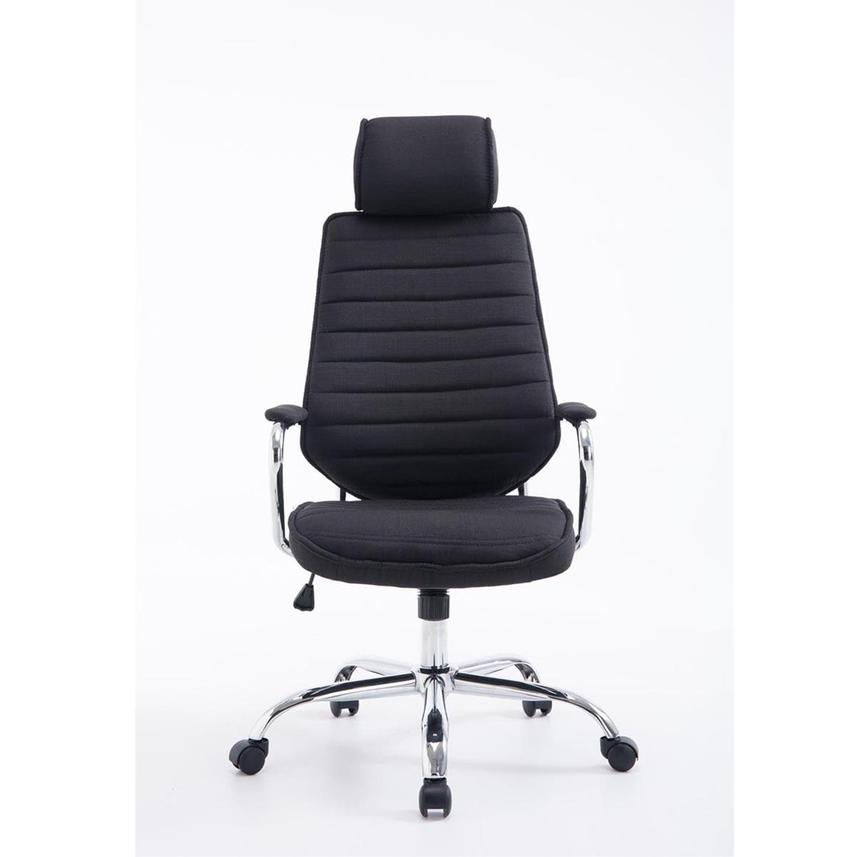 Sillón Ejecutivo RENO TELA, Estructura Metálica, Gran respaldo, En Color Negro