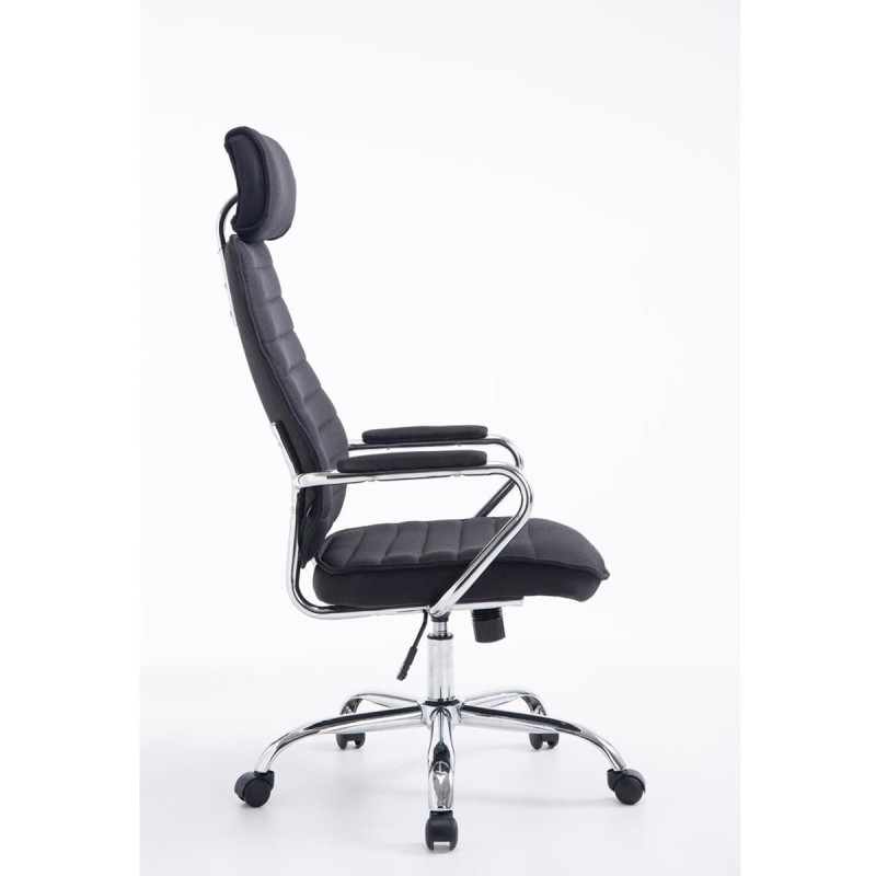 Sillón Ejecutivo RENO TELA, estructura metal, en tela color Negro