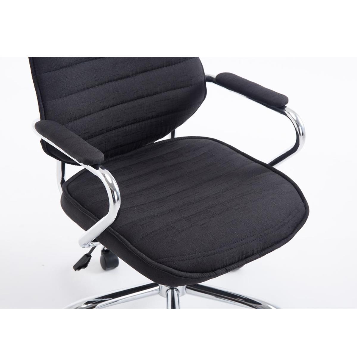 Sillón Ejecutivo RENO TELA, Estructura Metálica, Gran respaldo, En Color Negro