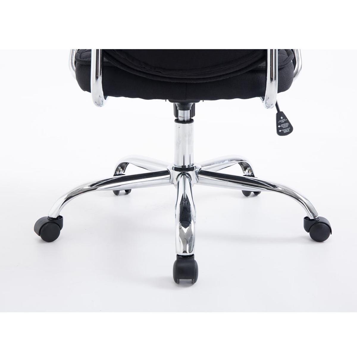 Sillón Ejecutivo RENO TELA, Estructura Metálica, Gran respaldo, En Color Negro