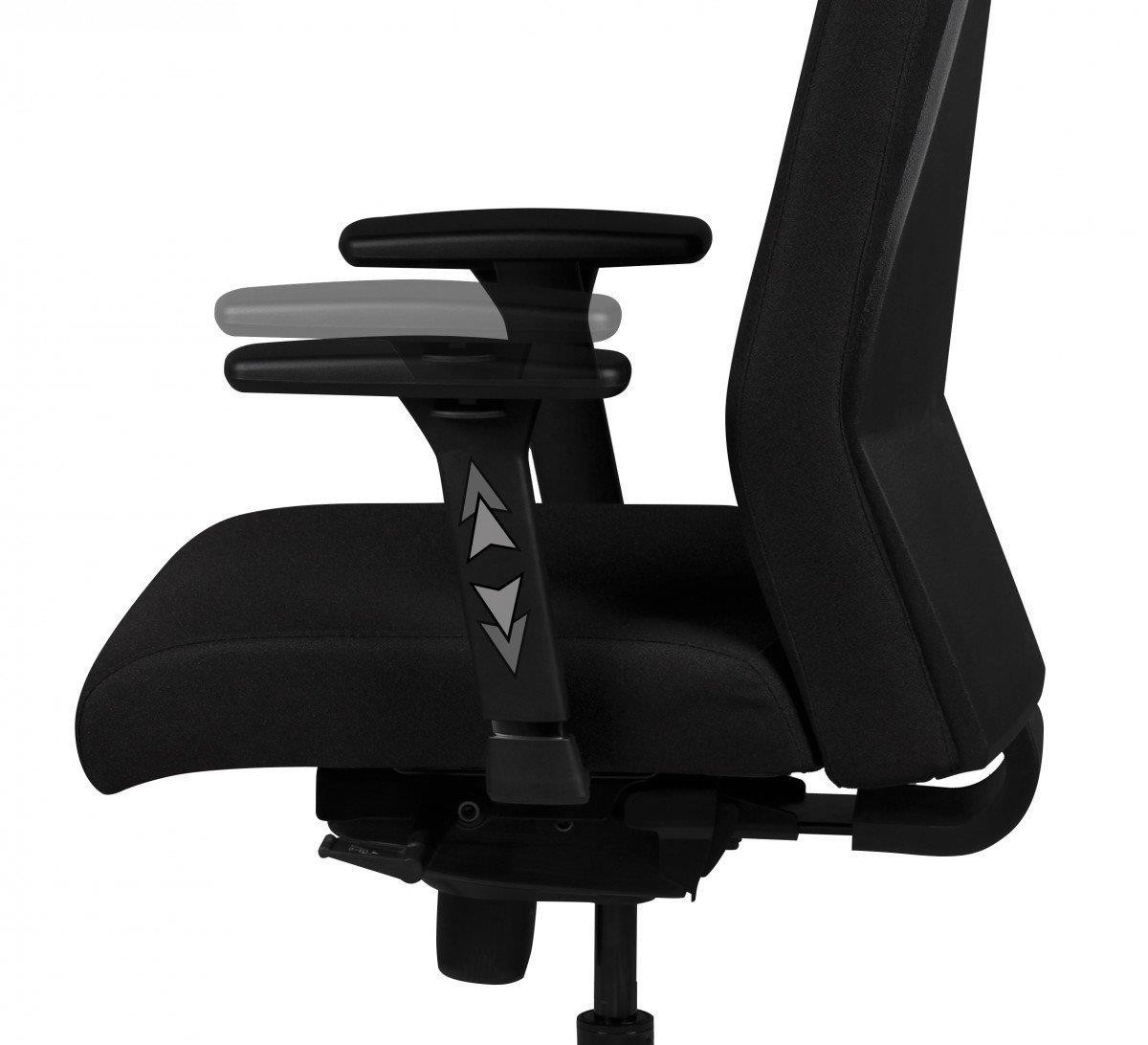 Silla Ergonómica CUTY PRO, Máxima Comodidad y Resistencia, Uso Profesional 8 Horas, Tela Negra