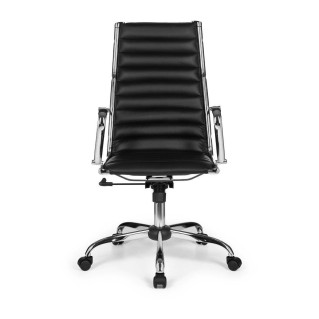Silla de Diseño MENGEN, Piel color negro 2