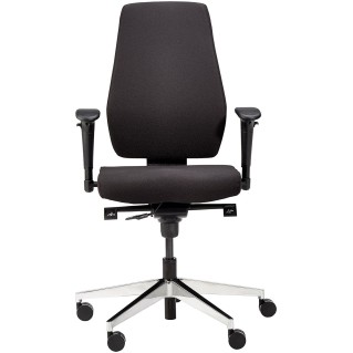 Silla de oficina ergonómica DIKA, tela negra 2