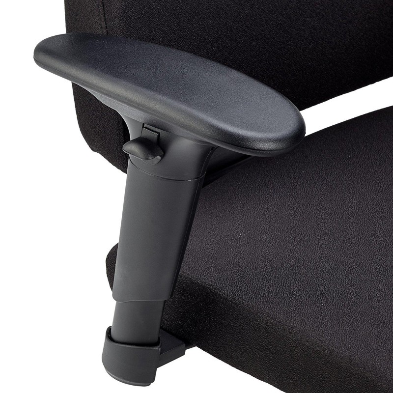 Silla de oficina ergonómica DIKA, tela negra