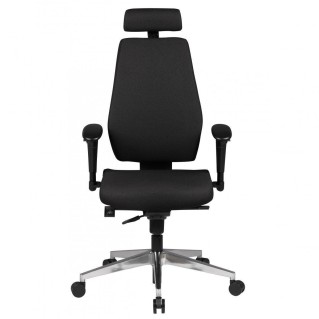 Silla de oficina ergonómica DIKA PRO, tela negra 2
