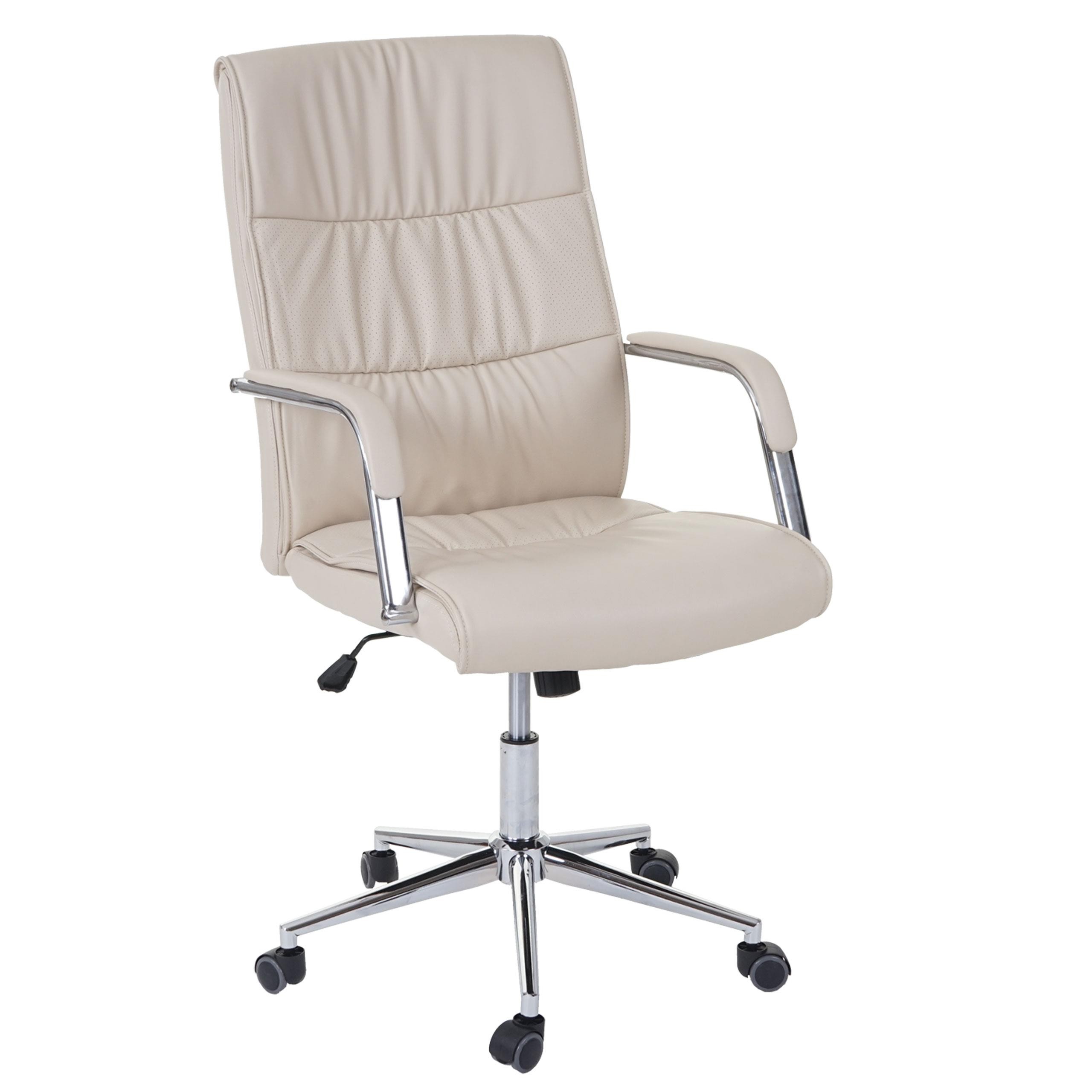 Silla de Oficina BIMBA, Base y Brazos de Metal, Elegante Diseño, Piel Negra