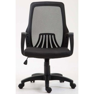 Silla de Oficina CLIVEN, soporte lumbar, en negro 2
