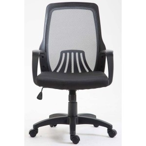 Silla de Oficina CLIVEN, soporte lumbar, en negro