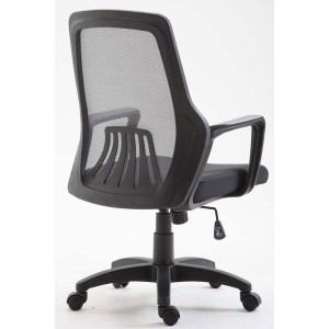 Silla de Oficina CLIVEN, soporte lumbar, en negro