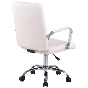 Silla de oficina DELAN, grueso acolchado, en piel color negro