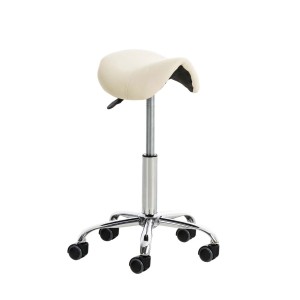 Taburete de trabajo RESO, en Piel, color Negro