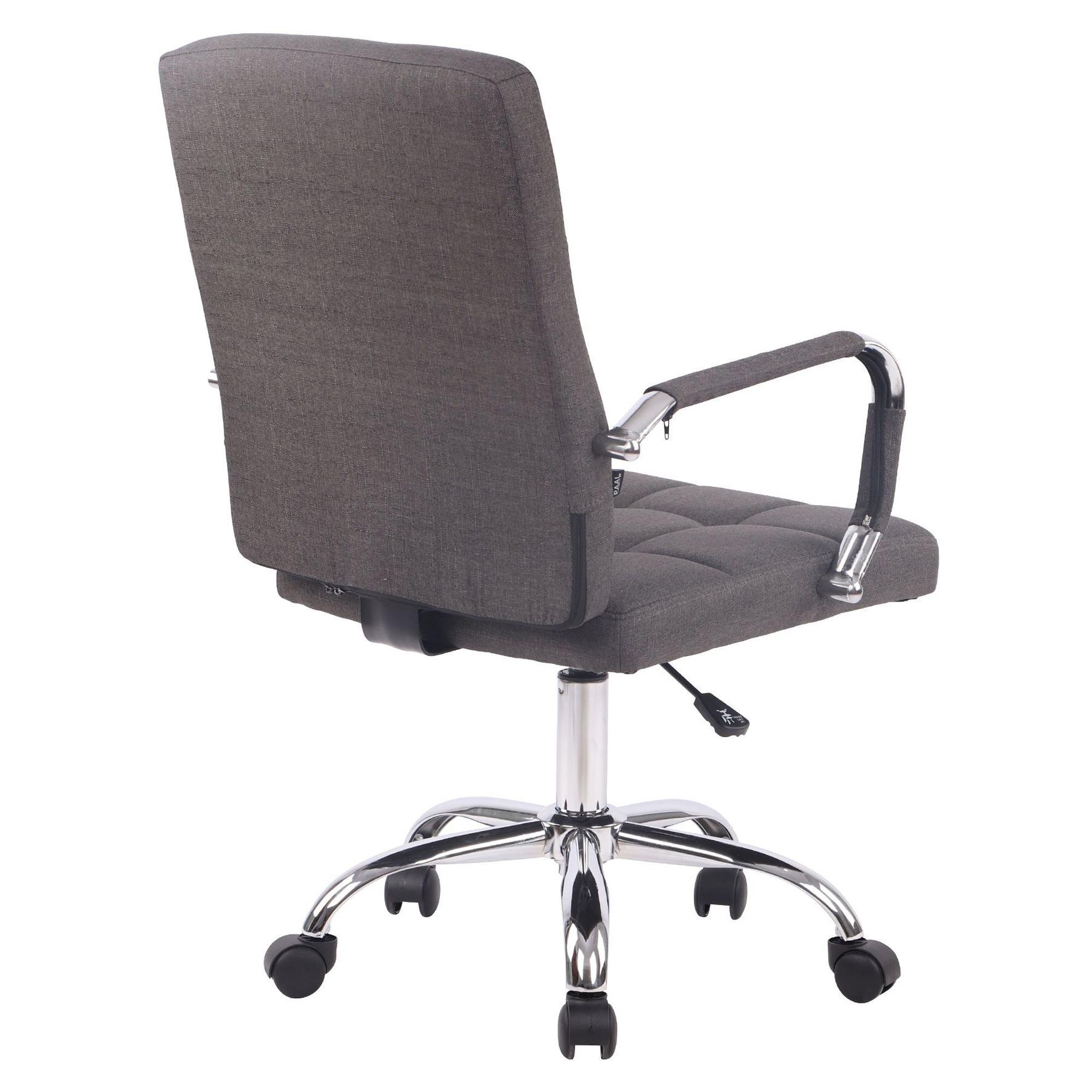 Silla de Oficina DELAN TELA, Grueso Acolchado, Base Metálica, en color Negro