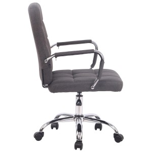 Silla de oficina DELAN TELA, grueso acolchado, en color negro