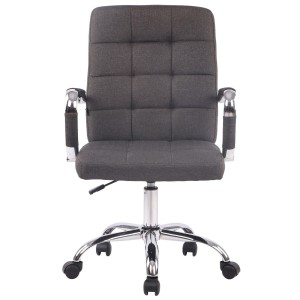 Silla de oficina DELAN TELA, grueso acolchado, en color negro