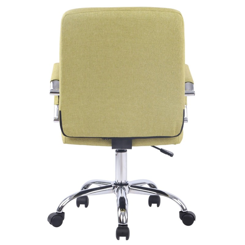 Silla de oficina DELAN TELA, grueso acolchado, en color negro