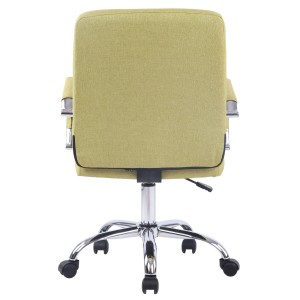 Silla de oficina DELAN TELA, grueso acolchado, en color negro