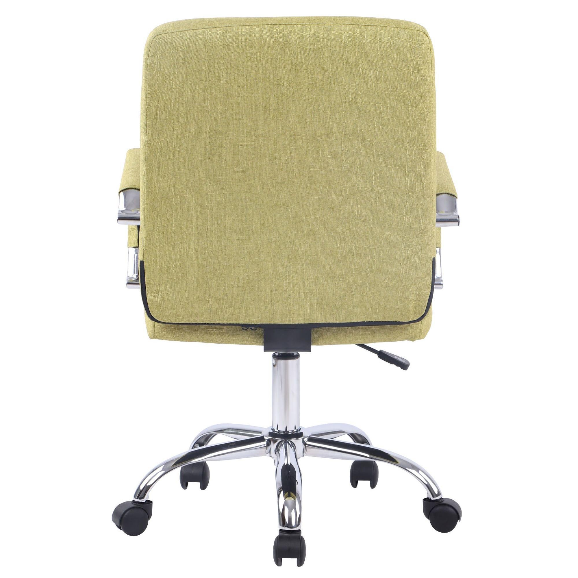 Silla de Oficina DELAN TELA, Grueso Acolchado, Base Metálica, en color Negro