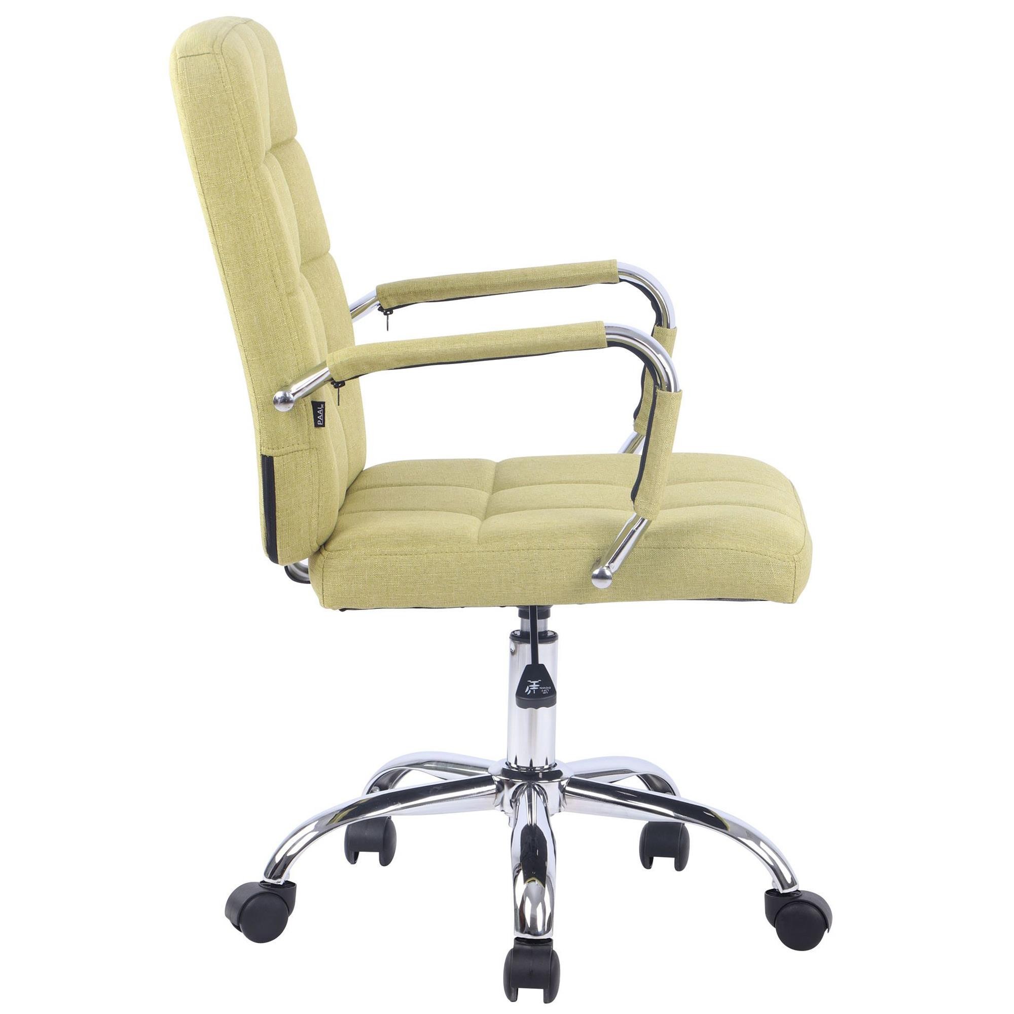 Silla de Oficina DELAN TELA, Grueso Acolchado, Base Metálica, en color Negro