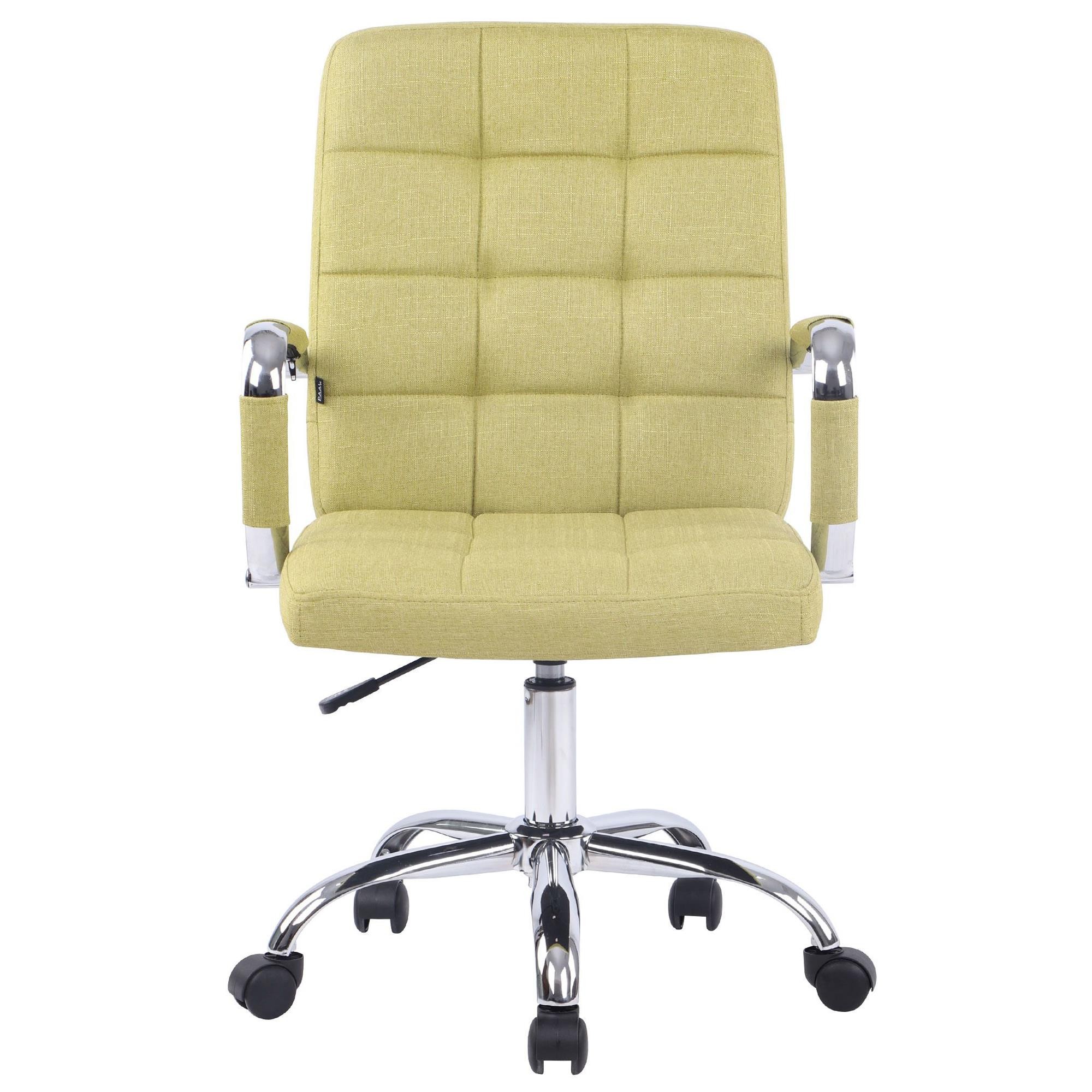 Silla de Oficina DELAN TELA, Grueso Acolchado, Base Metálica, en color Negro