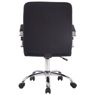 Silla de oficina DELAN TELA, grueso acolchado, en color negro 2