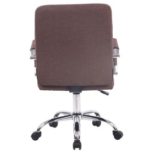 Silla de oficina DELAN TELA, grueso acolchado, en color negro
