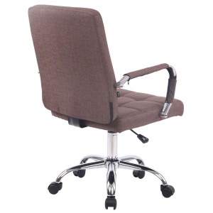 Silla de oficina DELAN TELA, grueso acolchado, en color negro