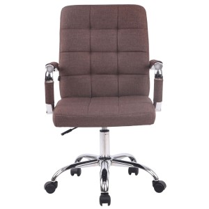 Silla de oficina DELAN TELA, grueso acolchado, en color negro