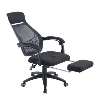 Silla de Oficina MARTXEL, reposapiés extensible, en negro 2