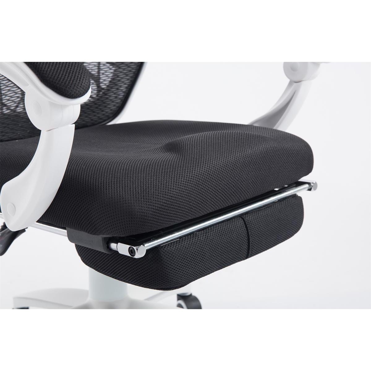 Silla de Oficina MARTXEL, Reposapiés Extensible, Reclinable, Color Negro