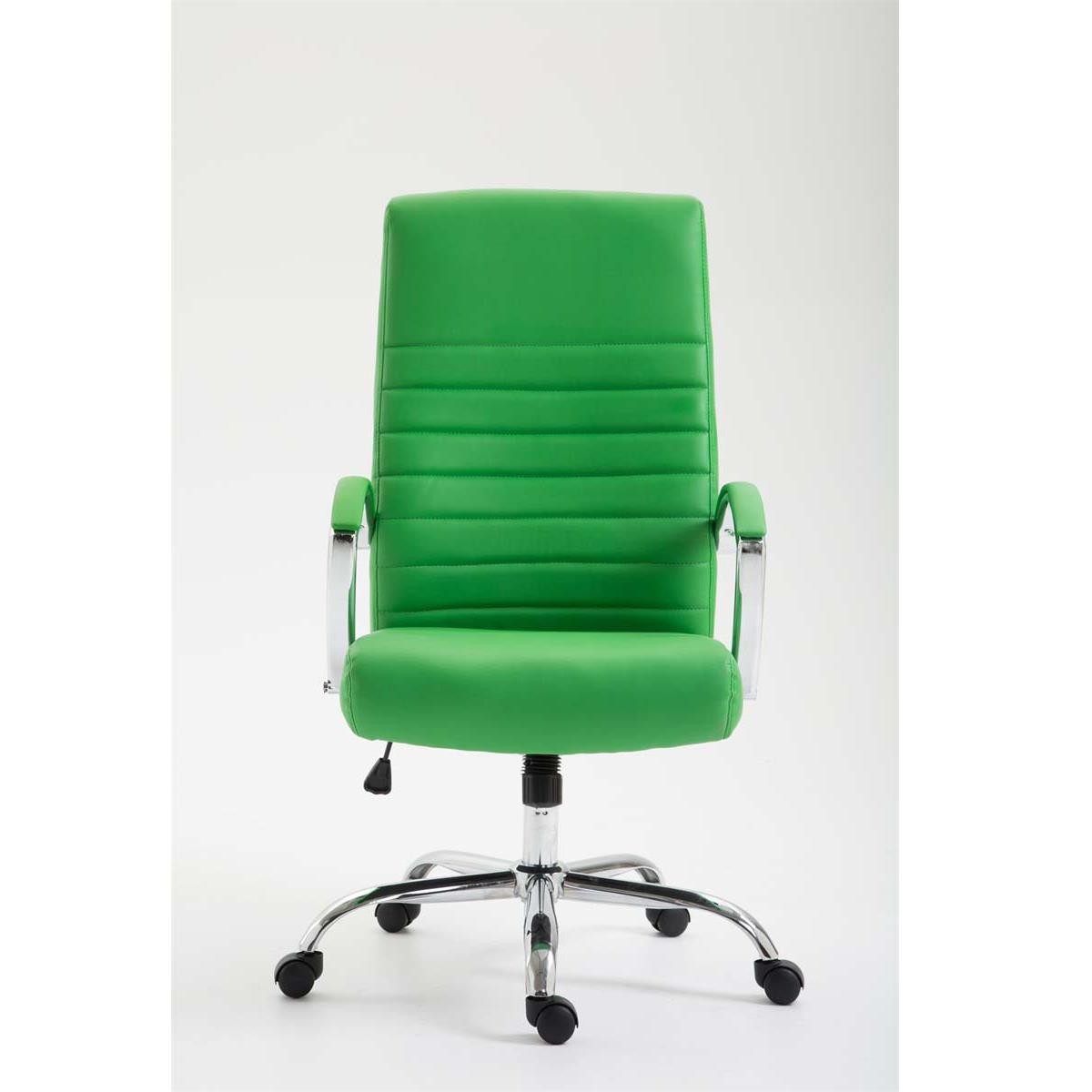 Silla de Oficina VALANTY, Grueso Acolchado, Base Metálica, Tapizada en Piel color Negro