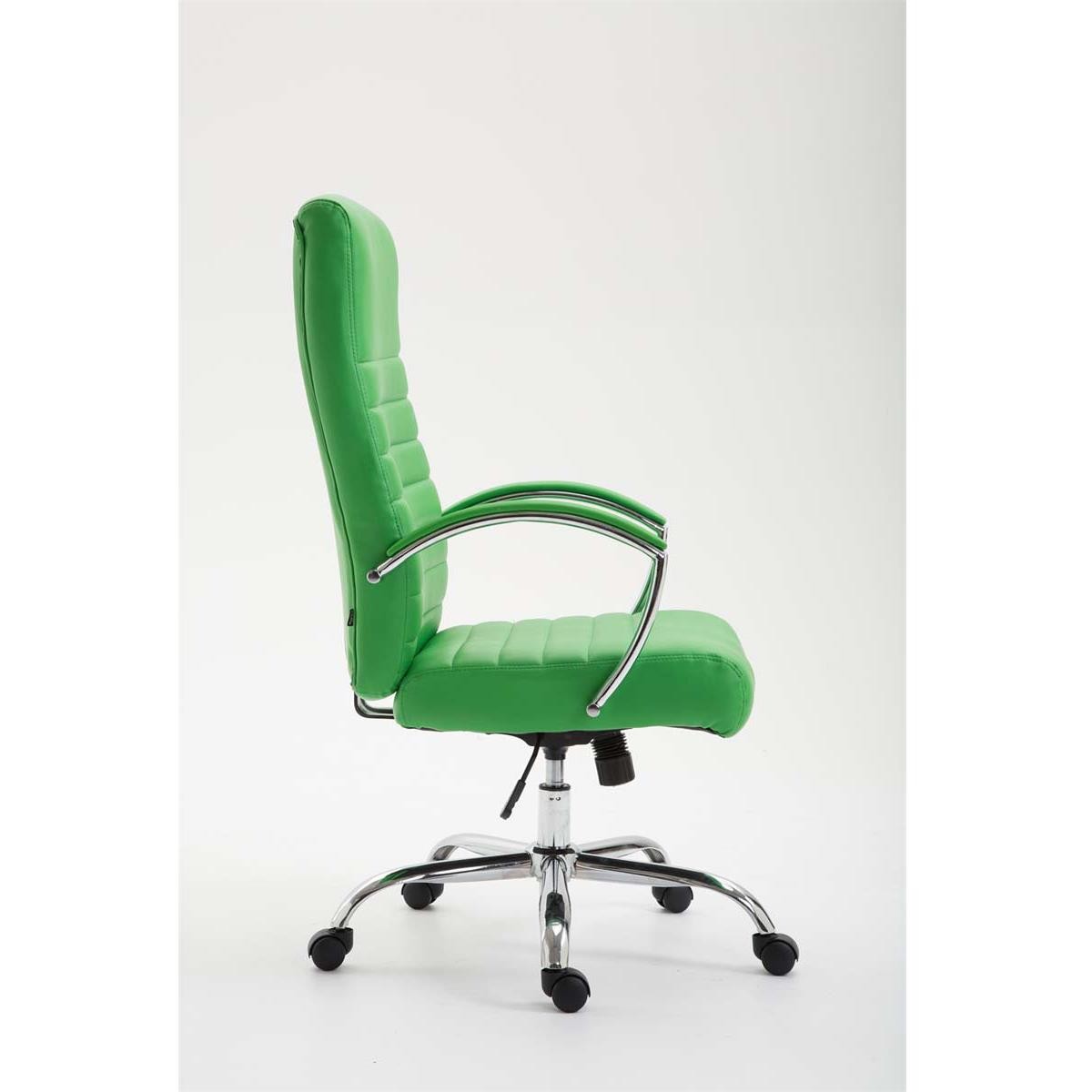 Silla de Oficina VALANTY, Grueso Acolchado, Base Metálica, Tapizada en Piel color Negro