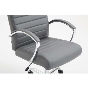 Silla de oficina VALANTY, grueso acolchado, en piel color negro