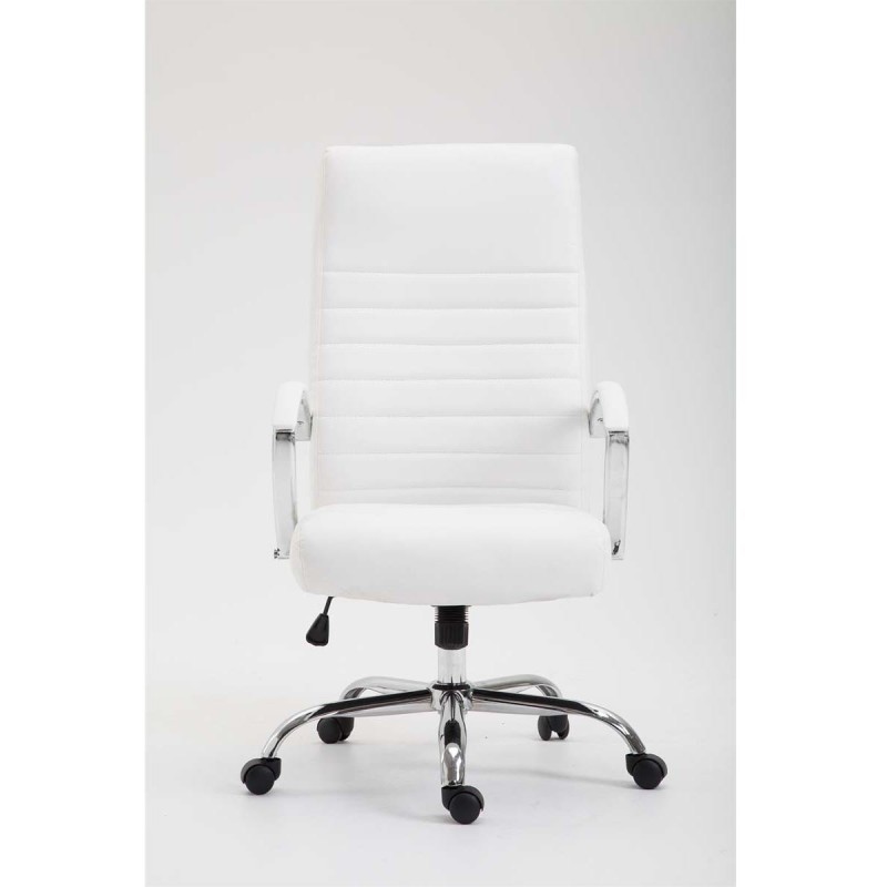 Silla de oficina VALANTY, grueso acolchado, en piel color negro
