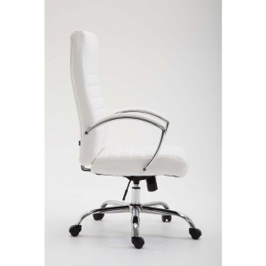 Silla de oficina VALANTY, grueso acolchado, en piel color negro