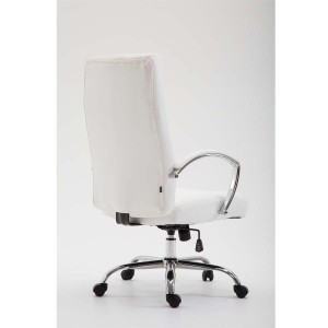 Silla de oficina VALANTY, grueso acolchado, en piel color negro