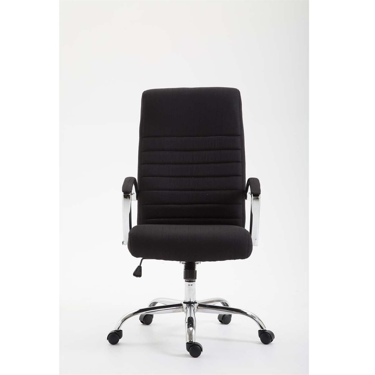 Silla de Oficina VALANTY TELA, Grueso Acolchado, Base Metálica, Tapizada en color Negro
