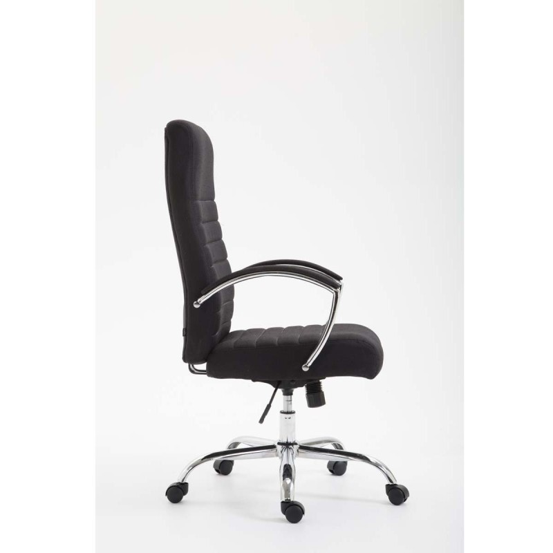 Silla de oficina VALANTY TELA, grueso acolchado, en color negro
