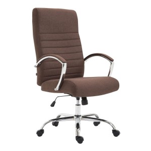Silla de oficina VALANTY TELA, grueso acolchado, en color negro
