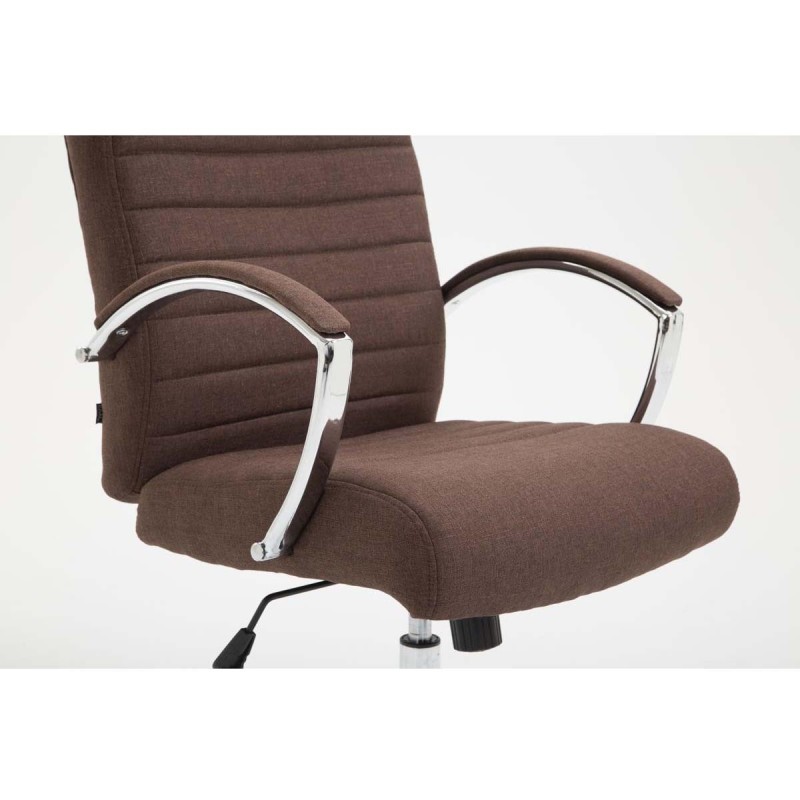 Silla de oficina VALANTY TELA, grueso acolchado, en color negro