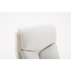 Silla de oficina BAUDY, grueso acolchado, en piel color negro