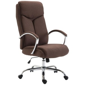 Silla de oficina BAUDY TELA, grueso acolchado, en color negro