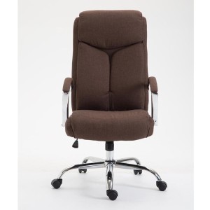 Silla de oficina BAUDY TELA, grueso acolchado, en color negro