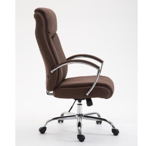 Silla de oficina BAUDY TELA, grueso acolchado, en color negro