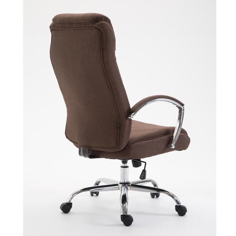 Silla de oficina BAUDY TELA, grueso acolchado, en color negro