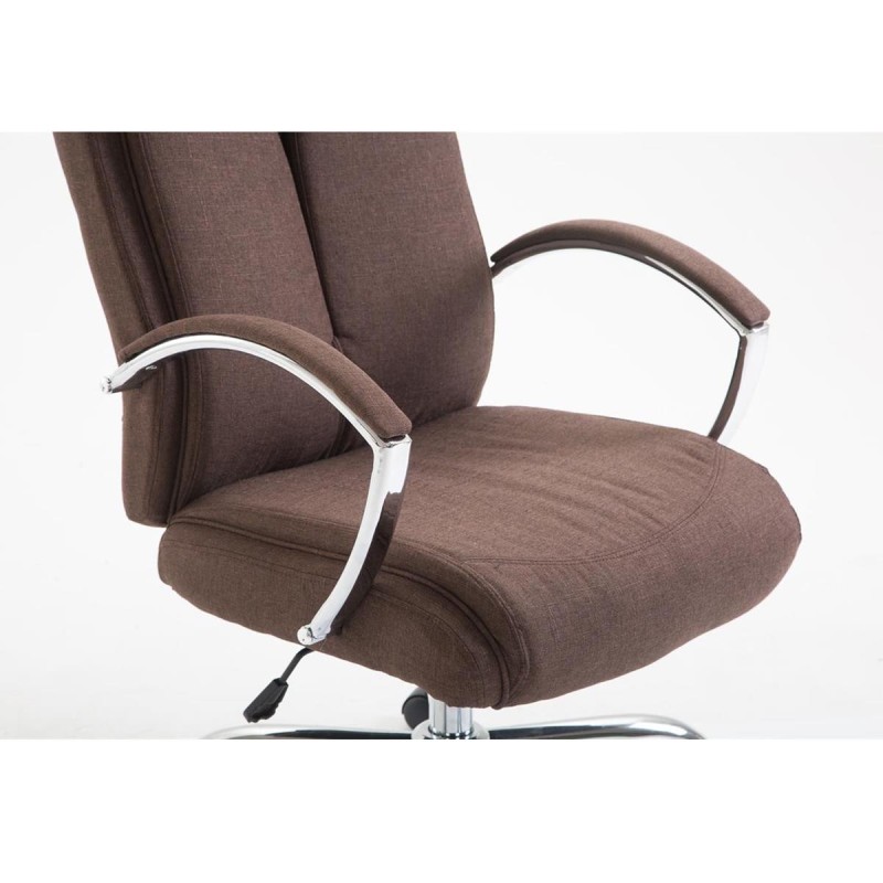 Silla de oficina BAUDY TELA, grueso acolchado, en color negro