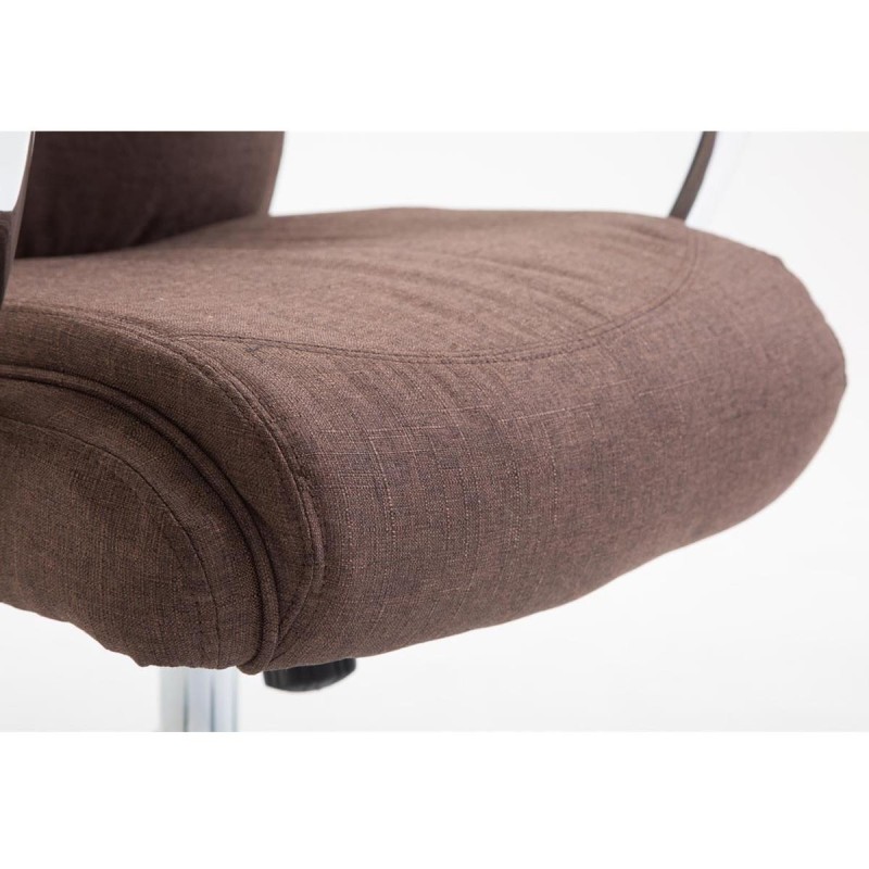 Silla de oficina BAUDY TELA, grueso acolchado, en color negro