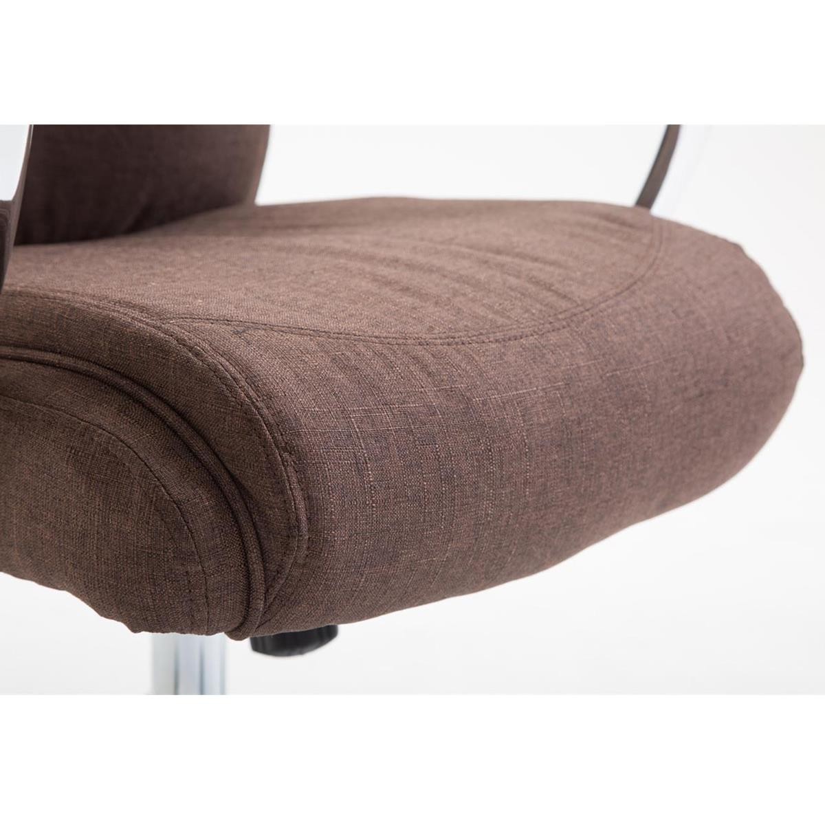 Silla de Oficina BAUDY TELA, Grueso Acolchado, Base Metálica, Tapizada en color Negro
