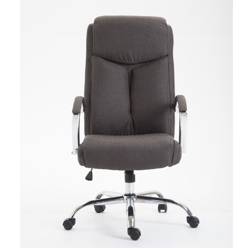 Silla de oficina BAUDY TELA, grueso acolchado, en color negro